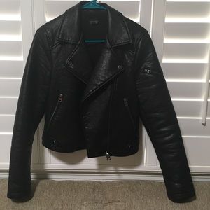 TOPSHOP faux leather biker jacket